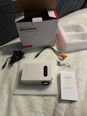 Mini LED Portable Projector - White